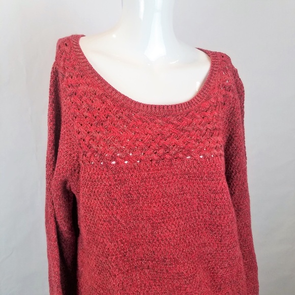 Ann Taylor LOFT Orange Speckled Firecracker Crochet Bib Sweater – Size Medium - Picture 2 of 5